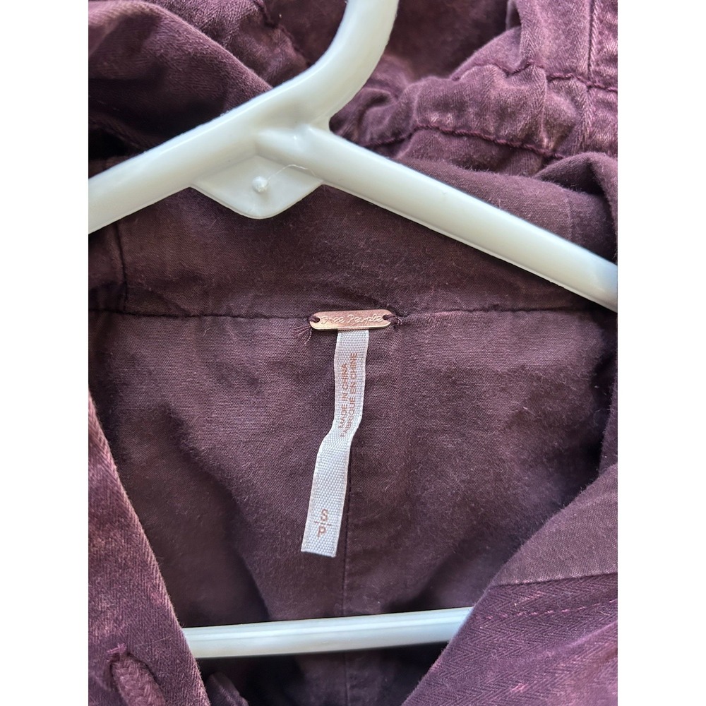 Free People Golden Quills Military Parka Boho Distressed Cargo Utility Jacket S - Picture 11 of 12